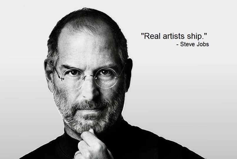 Steve Jobs Real artists ship quote